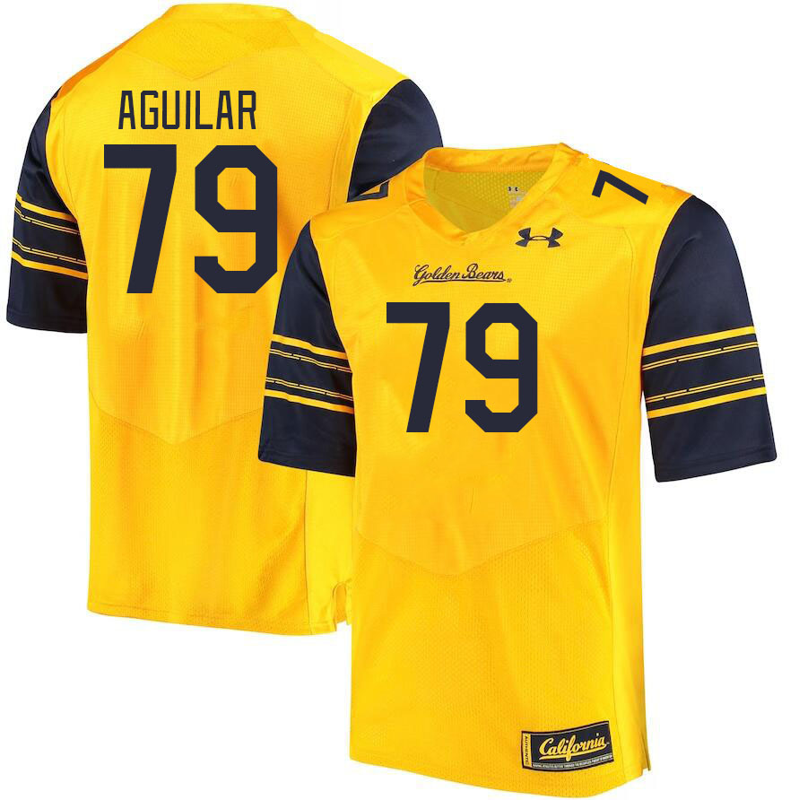 Men #79 Ender Aguilar California Golden Bears College Football Jerseys Stitched Sale-Gold